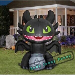 How To Train Your Dragon Toothless Light Up Halloween Airblown Inflatable 4.2'